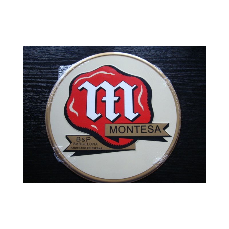 Placa metalica Montesa logo antiguo